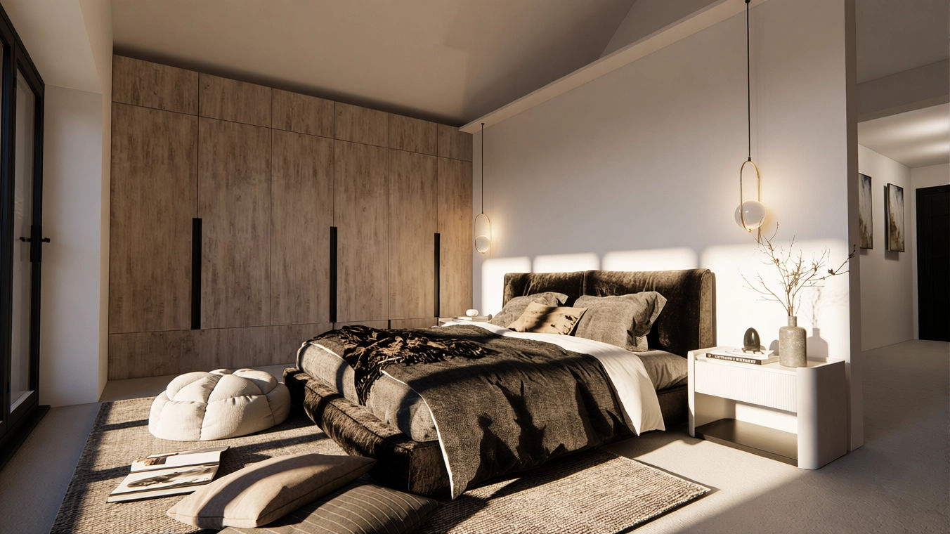 Principal bedroom interior render