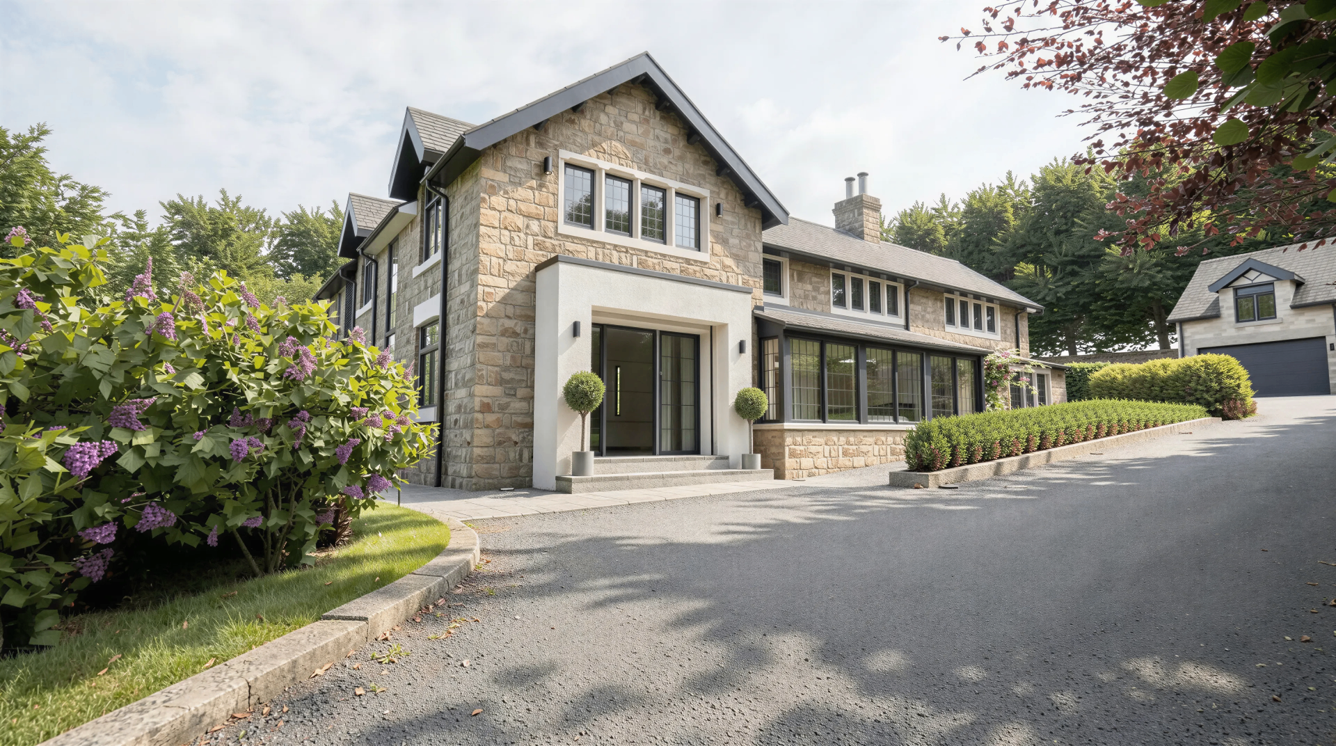 Completed new build stone home in Hazelwood, Derbyshire