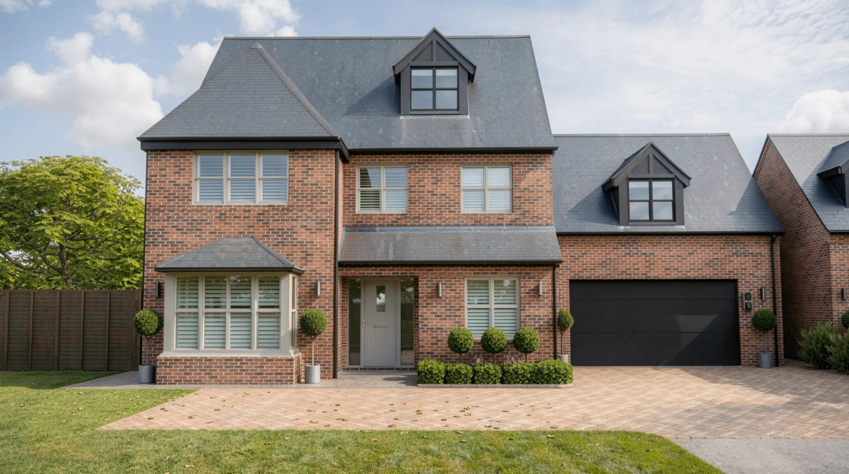 New build home exterior CGI