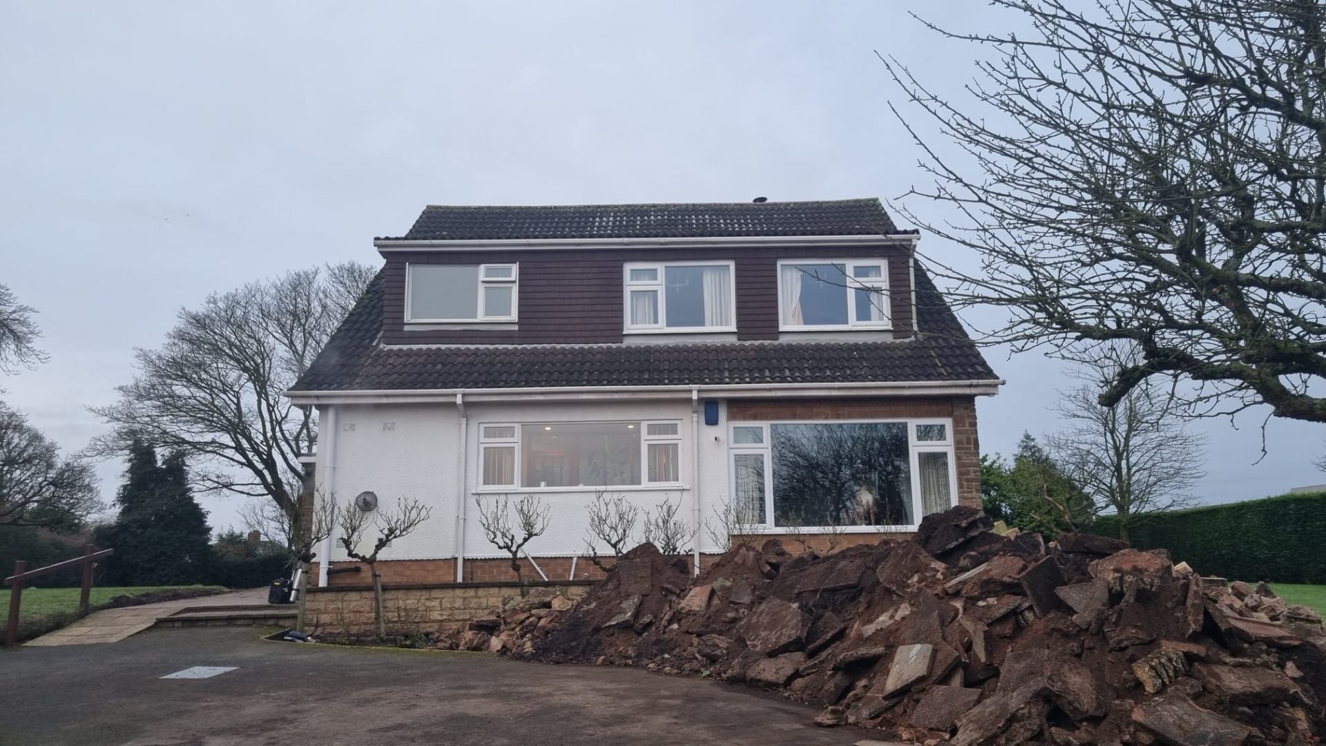 Original dormer bungalow at Robin Down Lane before re-development